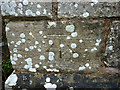 NY5218 : Bench mark on St Patrick's Church tower, Bampton Grange by Karl and Ali