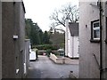 A glimpse down an entry to the lake in the grounds of Hillsborough Castle