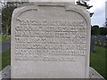 Stone carved inscription on War Memorial (2)