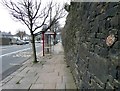 Old water main valve marker plate, Burnley Road