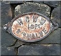 Old water main valve marker plate, Burnley Road