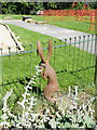 Hare sneaks into the Playground, Ruskin Park, Walkley, Sheffield - 3