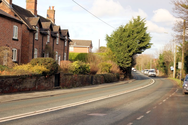 The A56 (Warrington Road) at Mickle... © Jeff Buck Geograph Britain