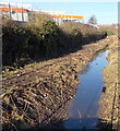 Drainage channel alongside B&Q store, Newport