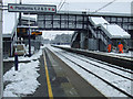 Harpenden railway station in the snow