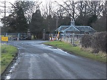 NT9350 : Road junction near the entrance to Horncliffe House by Barbara Carr