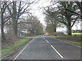 A343 passes entrance to Esseborne Manor