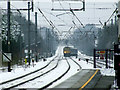 Harpenden railway station in the snow