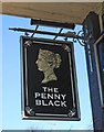 The Penny Black (2) - sign, 14-18 Bull Ring, Kidderminster