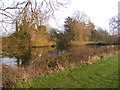 TM4262 : Pond at Leiston House Farm by Geographer