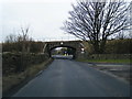 Railway crosses lane near Gildersleets