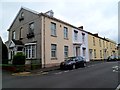 A row of late Georgian houses, Goring Road, viewed from the west, Llanelli