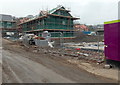 NW side of a Llywelyn Road building site in mid February 2013, Cwmbran