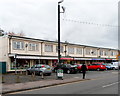 A row of shops and a CCTV camera, Bulwark, Chepstow