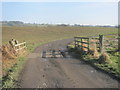 Cattle grid on farm road towards Edge Knoll Farm