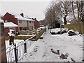 An icy path through Claremont, Malpas, Newport