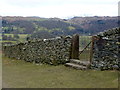 NY3705 : Gate in wall above Ambleside by John H Darch