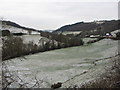 View over the Rhiw Valley after a dusting of snow