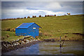 NR6417 : Boatshed and Dam at Killypole Loch by Steve Partridge