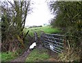 Muddy field entrance