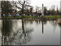 TQ0590 : The pond on Harefield Green by David Howard