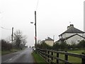 Houses on the B25 at the southern outskirts of Hilltown