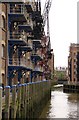 TQ3379 : Cranes and balconies on New Concordia Wharf by Steve Daniels