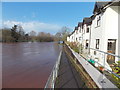 SO3700 : Flooded riverside footpath, Usk by Jaggery