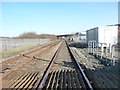 The railway line south-west of Maryport Station