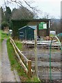SU4512 : Entrance path for Bitterne West Allotments by Shazz