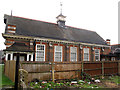 St Barnabas church hall, Mitcham: rear