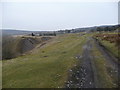 Upland track approaching Pwll-du