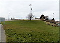 Sloping ground near the SE edge of Jenner Park Stadium, Barry
