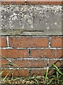 Bench mark on the former Wesleyan Chapel, Foxholes