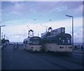SD3348 : Two Blackpool Trams at Fleetwood Ferry by David Hillas