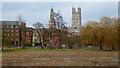 Gloucester cathedral from Castle Meads