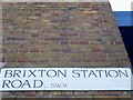 Street sign, Brixton Station Road SW9