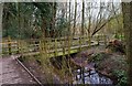 Footbridge over a stream in  Spennells Valley Nature Reserve, Spennells, Kidderminster