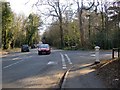 Junction of Sandy Lane with Copsem Lane, showing location of a Coal Tax post