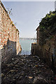 A slipway on the River Torridge which leads from Newquay Street