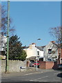 ST1067 : Very tall metal pole on the corner of St Nicholas Road and The Mews, Barry by Jaggery