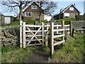 Gate on the public footpath off Toothill Bank