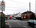 Warning of humps to left and right on Cocker Road, Cwmbran