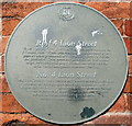 Plaque on number 4 Lion Street, Brecon