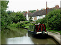 Moored narrowboat in Stratford-upon-Avon, Warwickshire