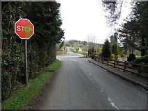 H3462 : A dirty stop sign, Esker Road by Kenneth  Allen