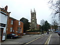 Looking towards the Roman Catholic church from South Bar Street