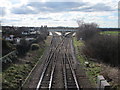 Helsby railway station from Lower Rake Lane bridge