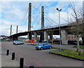 George Street Bridge viewed from the edge of Usk Way, Newport