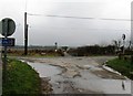 Cottage Lane junction with Hailsham Road by Old Court Cottages